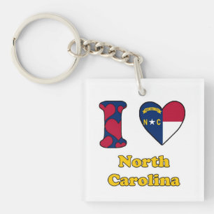 I love North Carolina Sleutelhanger