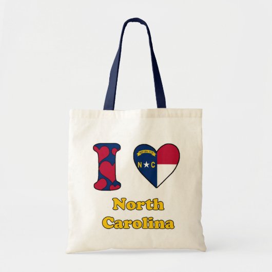 I love North Carolina Tote Bag (Voorkant)