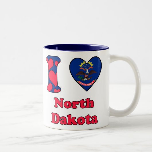I love North Dakota Tweekleurige Koffiemok (Rechts)