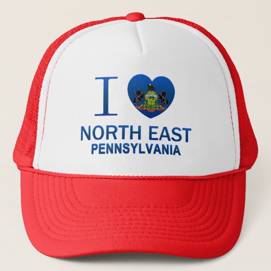 I Love North East, PA Trucker Pet (Voorkant)