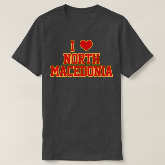 I Love North Macedonia T-shirt (Design voorkant)