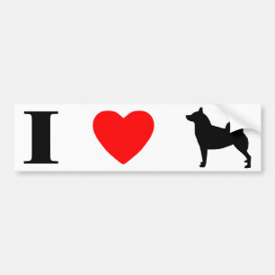 I Love Norwegian Buhunds Bumpersticker