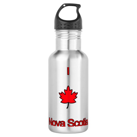 I Love Nova Scotia Waterfles (Voorkant)