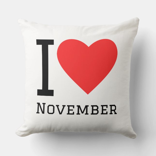 I love November Kussen (Voorkant)