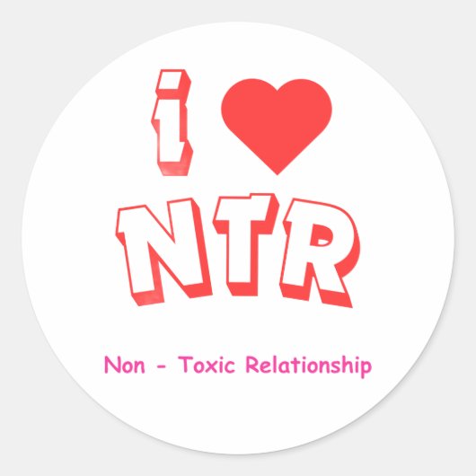 I love NTR Ronde Sticker (Voorkant)