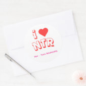 I love NTR Ronde Sticker (Envelop)