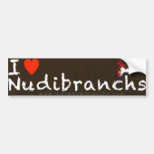 I Love Nudibranchs Bumpersticker (Voorkant)