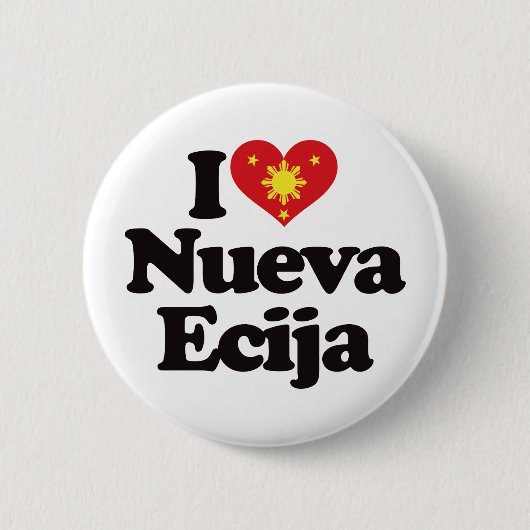 I Love Nueva Ecija Ronde Button 5,7 Cm (Voorkant)