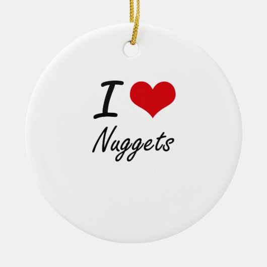 I Love Nuggets Keramisch Ornament (Voorkant)