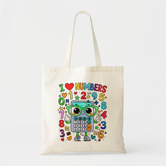 I Love Numbers Number Day Tote Bag (Voorkant)