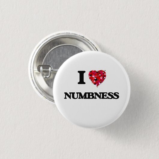I Love Numness Ronde Button 3,2 Cm (Voorkant /achterkant)