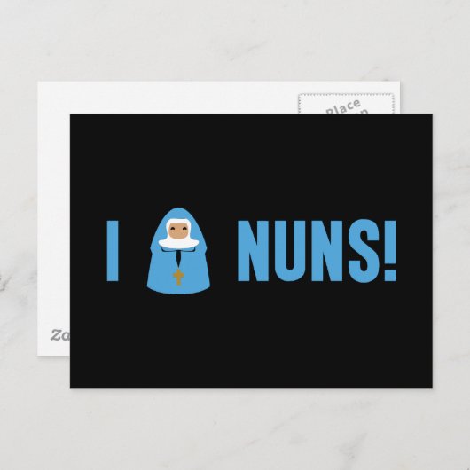 I Love Nuns Briefkaart (Voorkant / Achterkant)