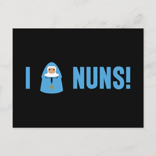 I Love Nuns Briefkaart (Voorkant)