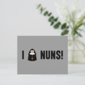 I Love Nuns Briefkaart (Staand voorkant)