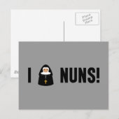 I Love Nuns Briefkaart (Voorkant / Achterkant)
