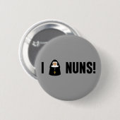 I Love Nuns Ronde Button 5,7 Cm (Voorkant /achterkant)