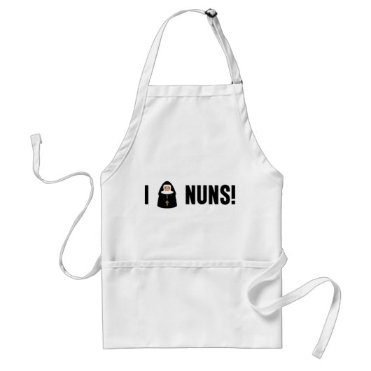 I Love Nuns Standaard Schort (Voorkant)