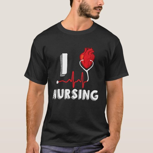 I Love Nursing  I Heart Nursing Anatomy Medical T-shirt (Voorkant)