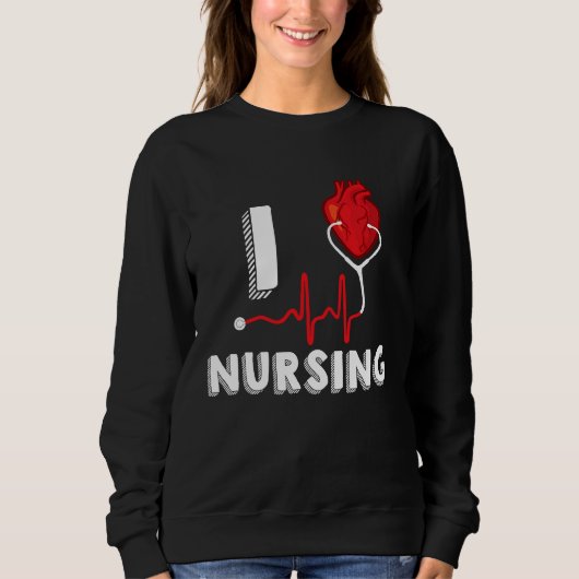 I Love Nursing  I Heart Nursing Anatomy Medical Trui (Voorkant)