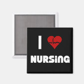 I Love Nursing Magneet (Voorkant / Achterkant)