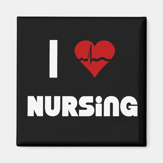 I Love Nursing Magneet (Voorkant)