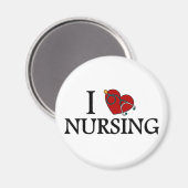 I Love Nursing Magneet (Voorkant / Achterkant)