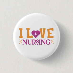 I Love Nursing Ronde Button 3,2 Cm