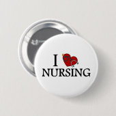 I Love Nursing Ronde Button 5,7 Cm (Voorkant /achterkant)