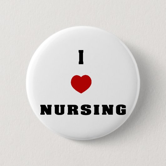 I Love Nursing Ronde Button 5,7 Cm (Voorkant)