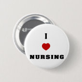 I Love Nursing Ronde Button 5,7 Cm (Voorkant /achterkant)