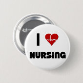 I Love Nursing Ronde Button 5,7 Cm (Voorkant /achterkant)