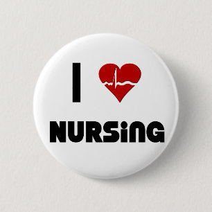 I Love Nursing Ronde Button 5,7 Cm