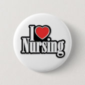I Love Nursing Ronde Button 5,7 Cm (Voorkant)