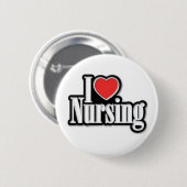 I Love Nursing Ronde Button 5,7 Cm (Voorkant /achterkant)