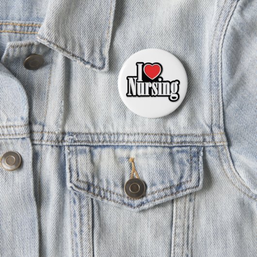 I Love Nursing Ronde Button 5,7 Cm (In situ)