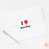 I Love Nursing Ronde Sticker (Envelop)