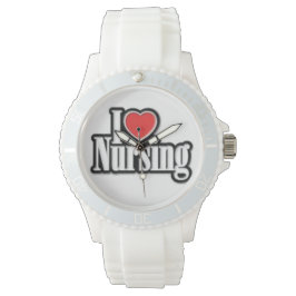 "I Love Nursing" Sportief Silicon horloge