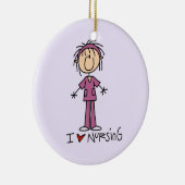 I Love Nursing T-shirts and Gifts Keramisch Ornament (Rechts)