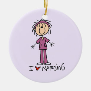 I Love Nursing T-shirts and Gifts Keramisch Ornament
