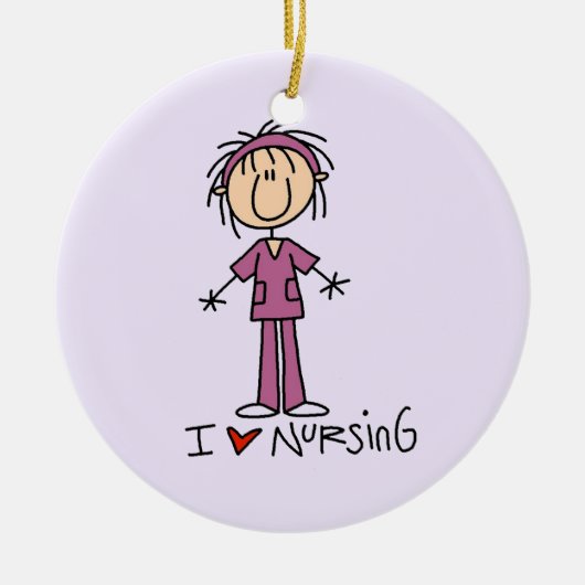 I Love Nursing T-shirts and Gifts Keramisch Ornament (Voorkant)