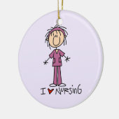 I Love Nursing T-shirts and Gifts Keramisch Ornament (Links)