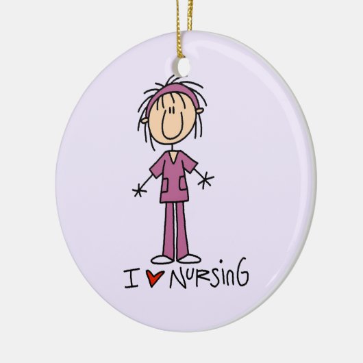 I Love Nursing T-shirts and Gifts Keramisch Ornament (Links)