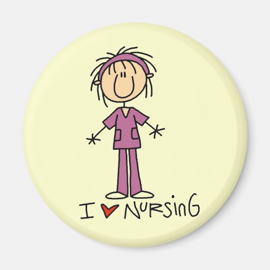 I Love Nursing T-shirts and Gifts Magneet (Voorkant)