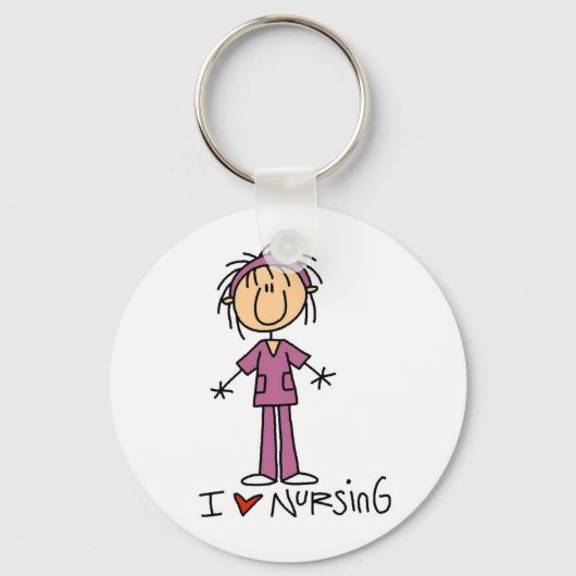 I Love Nursing T-shirts and Gifts Sleutelhanger (Voorkant)