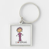 I Love Nursing T-shirts and Gifts Sleutelhanger (Voorkant)