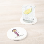 I Love Nursing T-shirts and Gifts Zandsteen Onderzetter (Zijkant)