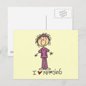 I Love Nursing Tshirts and Gifts Briefkaart (Voorkant / Achterkant)