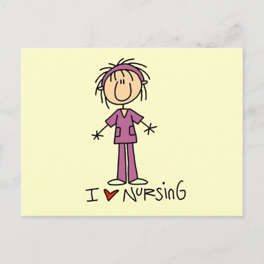 I Love Nursing Tshirts and Gifts Briefkaart (Voorkant)