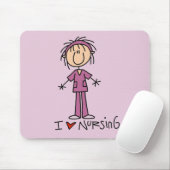 I Love Nursing Tshirts and Gifts Muismat (Met muis)