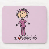 I Love Nursing Tshirts and Gifts Muismat (Voorkant)